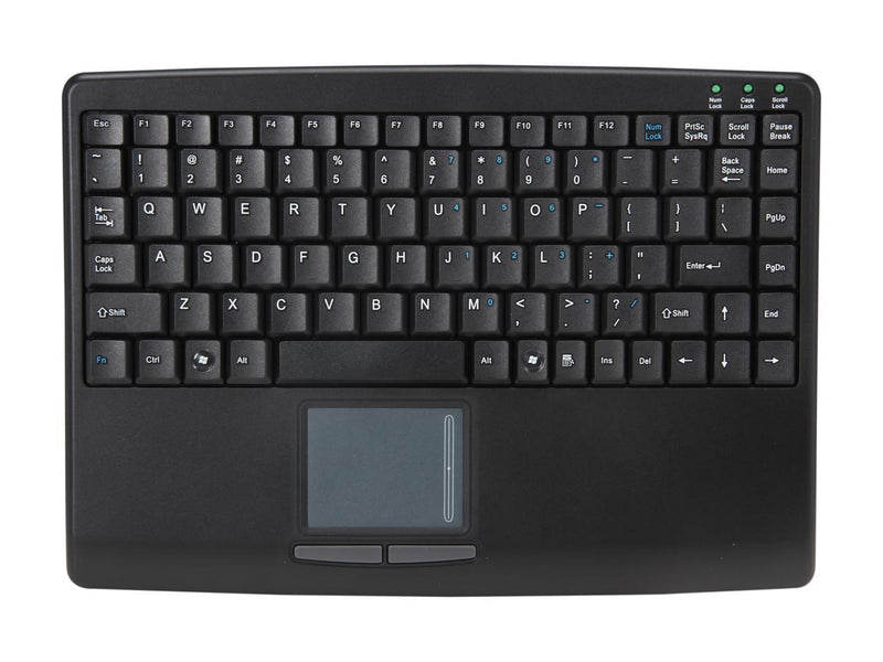 ADESSO AKB-410UB Black 88 Normal Keys USB See Details Mini Slim Touch Keyboard