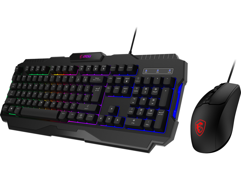 MSI FORGE GK100 COMBO Gaming Keyboard & Gaming Mouse, 6-Mode RGB, up to 6,400