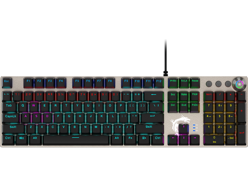 MSI Forge GK310 RED US - Hot Swappable Mechanical Keyboard, RED SWITCHES, RGB,