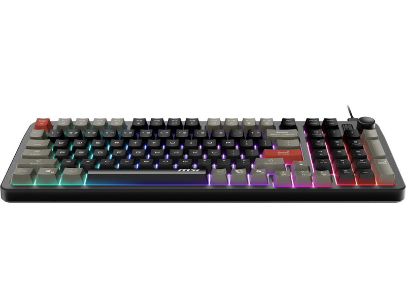 MSI Forge GK110 Gaming Keyboard - Membrane Switches, 96% Compact Full-Size, 1.5m