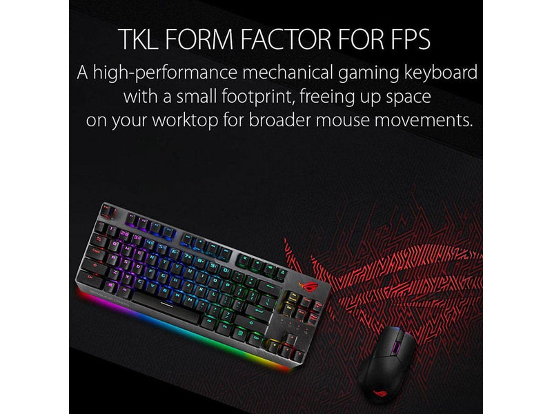 ASUS RGB Mechanical Gaming Keyboard - ROG Strix Scope TKL | Cherry MX Red