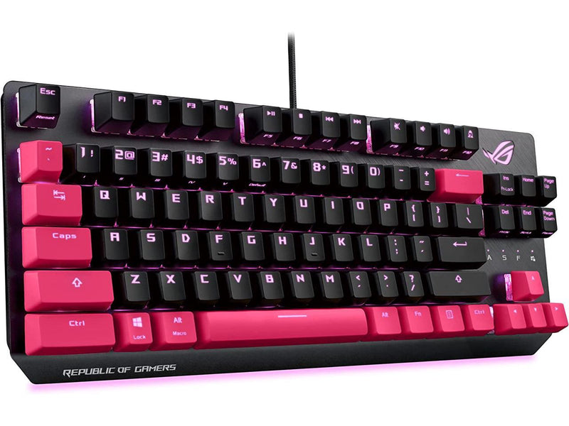 ASUS ROG Strix Scope TKL Electro Punk Mechanical Gaming Keyboard | Cherry MX Red