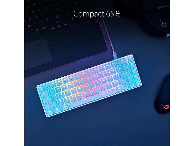 ASUS ROG Falchion Ace 65% RGB Compact Gaming Mechanical Keyboard, Lubed ROG NX