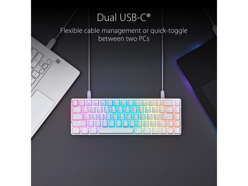 ASUS ROG Falchion Ace 65% RGB Compact Gaming Mechanical Keyboard, Lubed ROG NX
