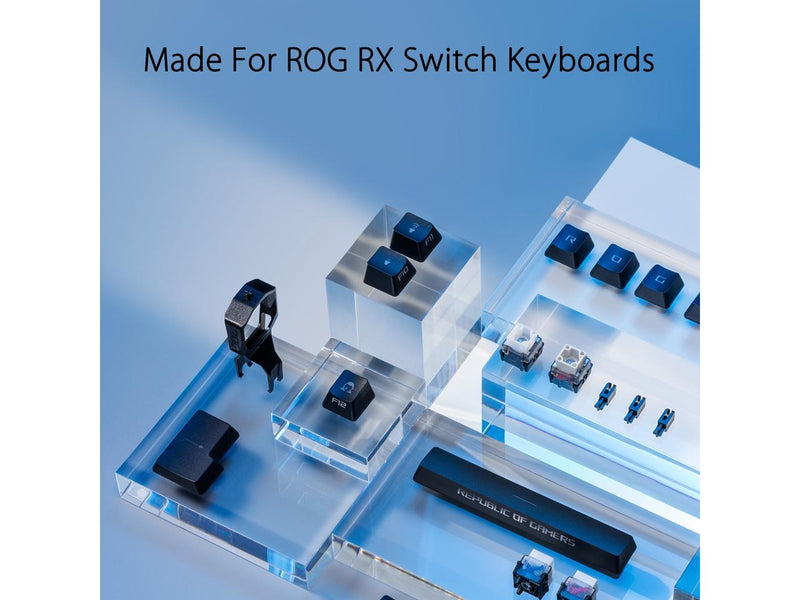 ASUS ROG PBT Doubleshot Keycap Set for ROG RX Switches, black