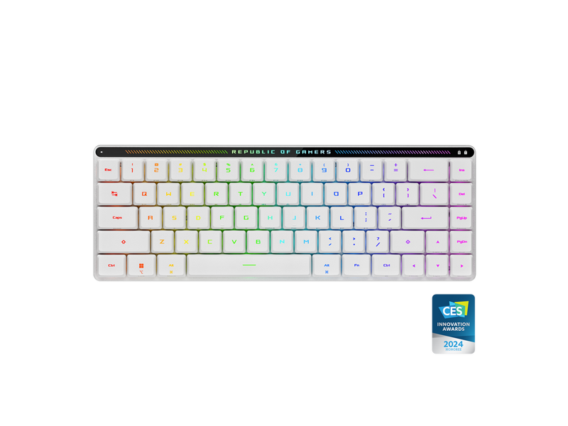 ASUS ROG Falchion RX Low Profile 65% Compact Wireless Gaming Keyboard, Pre-lubed