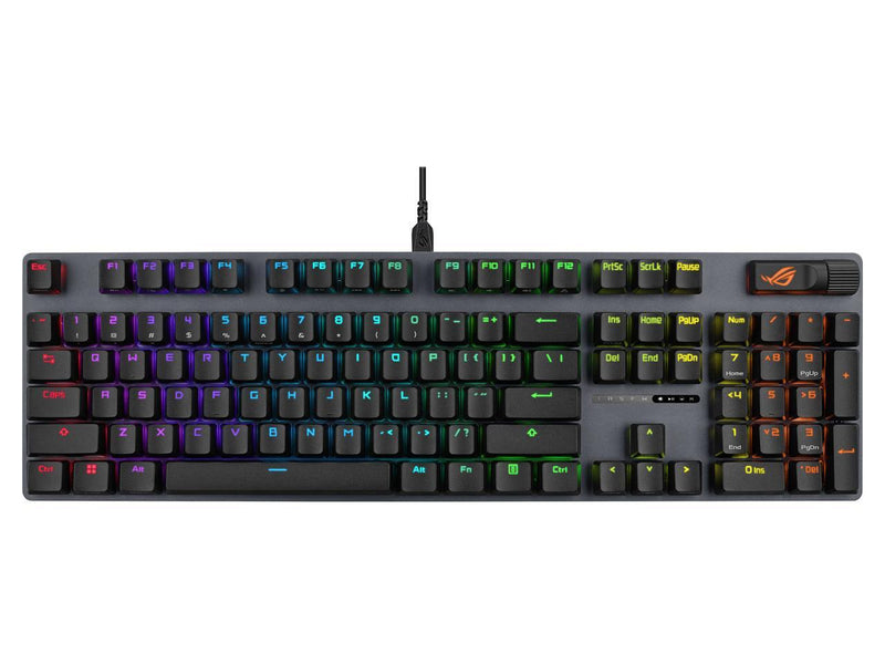 ASUS ROG Strix Scope II X 100% Gaming Keyboard, hot-swappable pre-lubed NX Snow