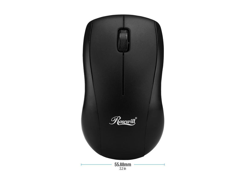 Rosewill Wireless Office Keyboard Mouse Combo, Long Battery Life, Slim Sleek