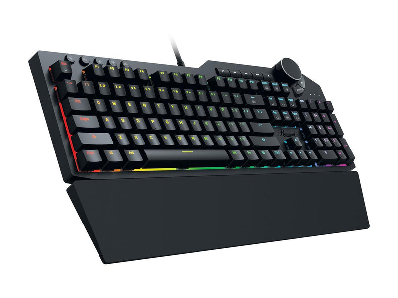 Rosewill Mechanical Gaming Keyboard, 15 RGB Backlit Modes, 2-Port USB