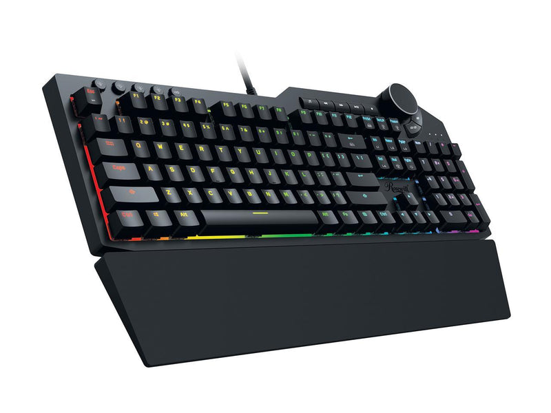 Rosewill Mechanical Gaming Keyboard, 15 RGB Backlit Modes, 2-Port USB
