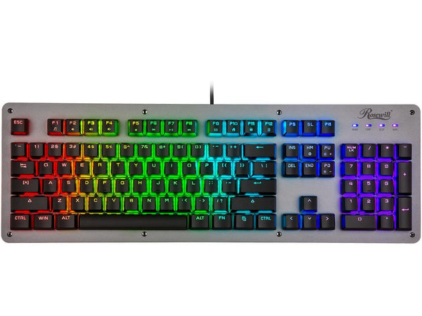 Rosewill NEON K52 RGB Waterproof Membrane Mechanical Gaming Keyboard with