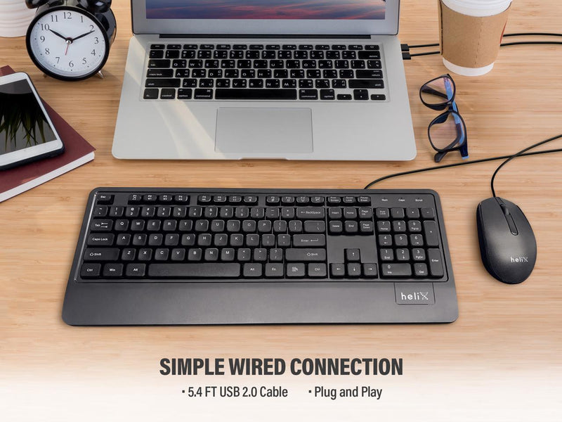 Rosewill HKM100 Wired Black Keyboard and Mouse