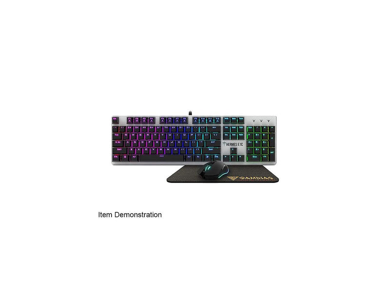 ZEUS GAMDIAS Mem-chanical Gaming Keyboard and Mouse Combo, Wired RGB LED Backlit