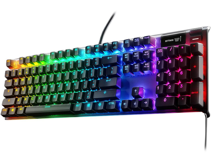 SteelSeries Apex 7 Mechanical Gaming Keyboard - OLED Smart Display - USB