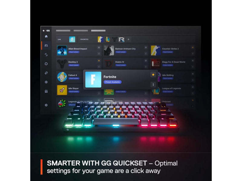 SteelSeries Apex Pro Mini Gen 3 Gaming Keyboard - OmniPoint 3.0 HyperMagnetic