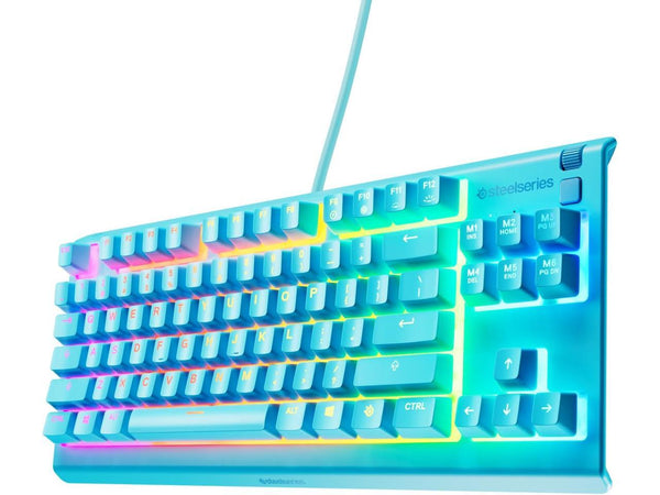 SteelSeries Apex 3 TKL Aqua RGB Gaming Keyboard - Tenkeyless Compact Form
