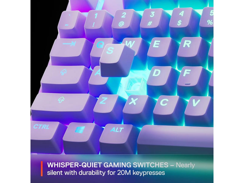 SteelSeries Apex 3 TKL Aqua RGB Gaming Keyboard - Tenkeyless Compact Form