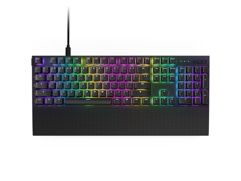 NZXT Function 2 Optical Gaming Keyboard, Linear optical switches, 8,000 Hz