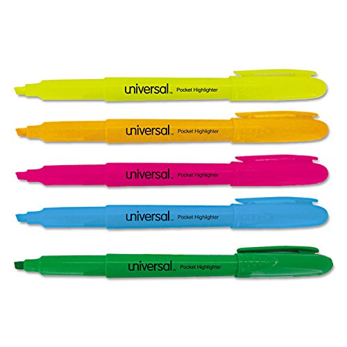 UNIVERSAL POCKET HIGHLIGHTERS - MULTI - UNV08850 - Brand New