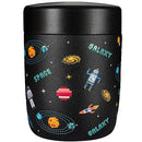 CHARCY 9OZ STAINLESS VACUUM FOOD JAR SOUP THERMO - GRAY ASTRONAUT - BLACK PIXELS - Like New