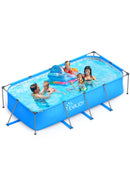 EVAJOY 14FT x 7FT x 33IN METAL FRAME SWIMMING POOL, RECTANGULAR POOL - BLUE - Like New