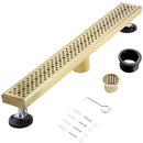 MUSCHBATH Linear Shower Drain, 28 inch Brushed Gold - Like New
