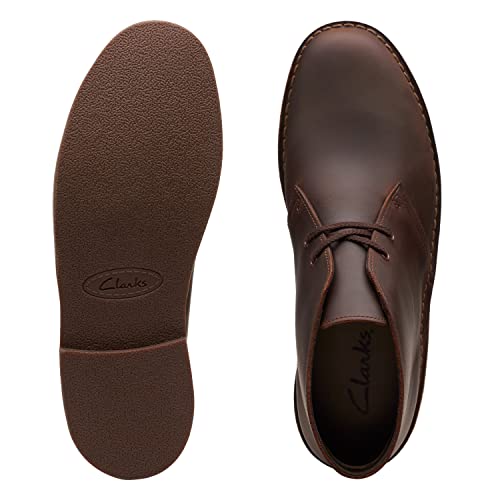 CLARKS MEN'S BUSHACRE 2 CHUKKA BOOT SIZE 9 Wide DARK BROWN - Like New
