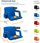 ALPCOUR HEATED RECLINING STADIUM SEAT BLEACHERS WIDE BACK 21" - ROYAL BLUE - Brand New