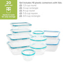 Snapware Plastic Total Solutions 10-Pack Mixed Sizes Food Storage Set - Brand New
