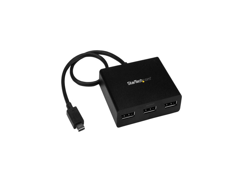 StarTech.com MSTCDP123DP 3-Port USB-C to DisplayPort MST Hub - 4K 30Hz -