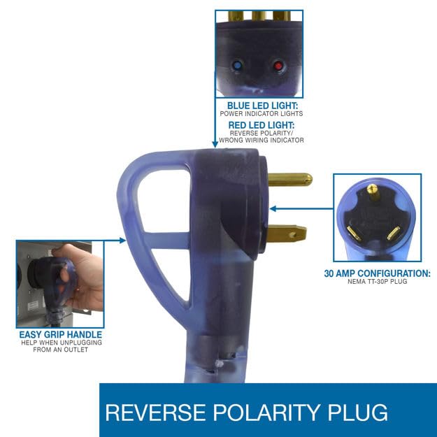 CONNTEK RP5358-050 POWER CORD, 30A 125V, 10/3, 50FT, BLACK - BLACK - Brand New