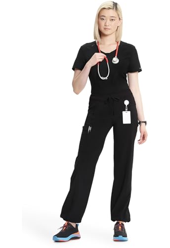 Cherokee Infinity Straight Leg Drawstring Women Scrub Pants 360 Stretch - Brand New