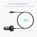 ANKER ULTRA-COMPACT 24W 2-PORT CAR CHARGER POWERDRIVE 2 ELITE - BLACK - Like New