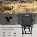 Goplus Hunting Chair Swivel Folding Hunting Blind Chair B0CBBXLB8V - Black - Brand New