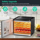 SENDRY Food Dehydrator 6 Stainless Steel Trays LED Touch Control 158°F - BLACK - Like New