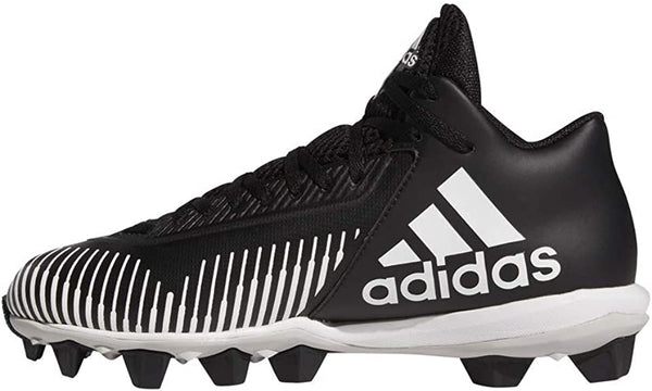 Adidas Men's FBG61 Football Shoe Black/White/Grey Size 9.5 Like New
