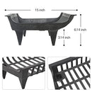 hykolity 24” Cast Iron Fireplace Grate Heavy Duty Fire Grates 3” Clearance - Like New
