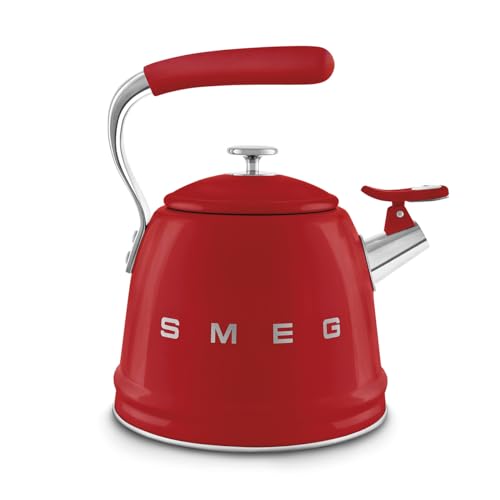 SMEG RETRO STOVETOP WHISTLING KETTLE 2.3L-2.5Q CKLW2001RD - RED - Like New