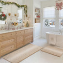BSICPRO Bathroom Rugs and Mats Sets, 20" x 47" Plus 20" x 32" - Beige - Like New