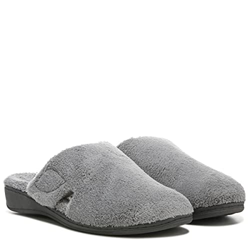 VIONIC WOMEN'S INDULGE GEMMA MULE SLIPPERS - LIGHT GRAY - Size 6 Like New