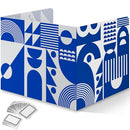 STORAGE STANDARD 22-PACK DESK DIVIDERS, GEO, DURABLE & WATERPROOF PLASTIC - BLUE - Brand New