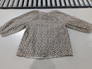 TIME AND TRU WOMEN'S COTTON BUTTON FRONT LENGTH SLEEVES - S - DARK NAVY FLORAL - Brand New