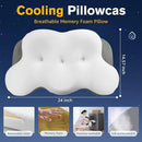 KKN CERVICAL NECK PILLOW PILLOWS FOR NECK AND SHOULDER PAIN LIGHTWHITE - WHITE - Like New