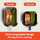 BELLA 4QT SLIM AIR FRYER EVERGOOD CERAMIC NONSTICK COAT - OATMILK - Like New