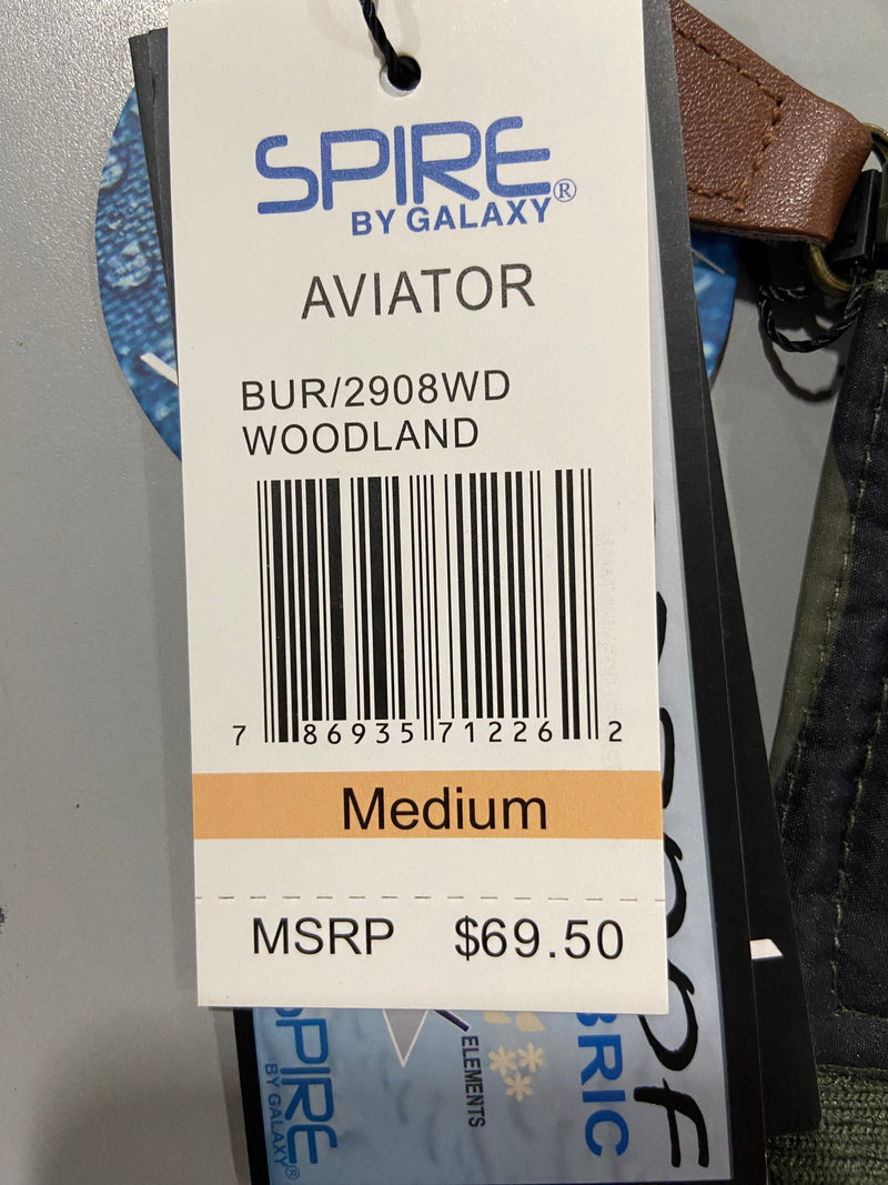 SPIRE BY GALAXY AVIATOR BOMBER JACKET - WOODLAND - MEDIUM - 2908WD - Brand New