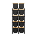 SAFERACKS BIN STORAGE RACK FOR 12 GALLON STORAGE TOTES NO BINS - BLACK - Brand New
