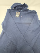 BLUE ICE MEN'S REGULAR-FIT WAFFLE KNIT THERMAL HENLEY HOODIE - SIZE:MEN S - NAVY - Brand New