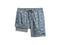 HURLEY DITSY BONE SWIM SHORTS - SIZE: MEN L - GRAY/BLUE - Brand New