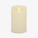 LUMINARA RADIANT IVORY GLITTER FLAMELESS CANDLE PILLARS MD-7241 - IVORY GLITTER - Like New