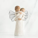 WILLOW TREE ANGEL'S EMBRACE SCULPTED HAND-PAINTED FIGURE 26084 - WHITE/TAN - Like New